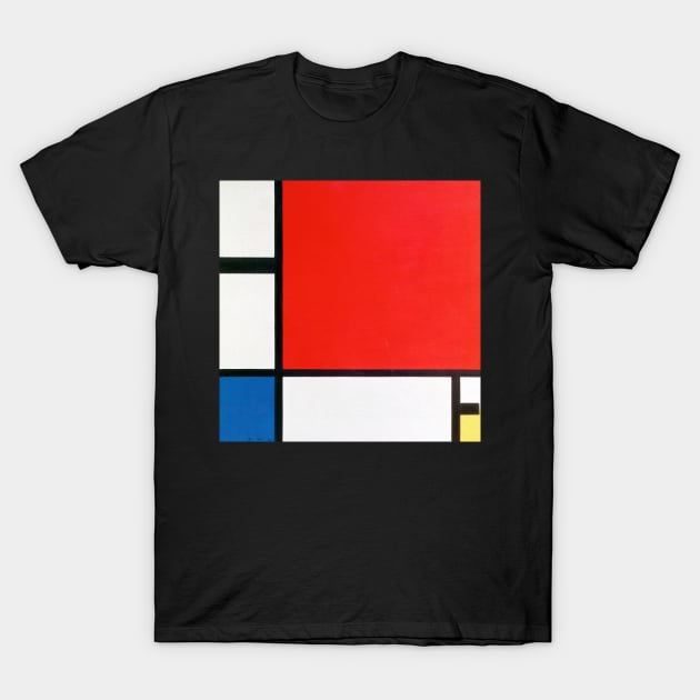 Composition with Red, Blue, and Yellow T-Shirt by MurellosArt